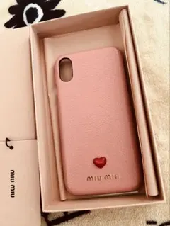 正規　MIUMIU miumiuiPhoneX XSカバー 色 ピンクのサムネイル