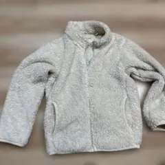 UNIQLOフリースジャケット クリーム色 120cm