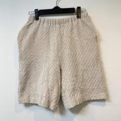 【MOUSSY】マウジー　ベージュ 編み物風 ショートパンツ