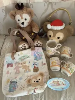 ダッフィー　セット　バッグ　スーベニアプレート　ぬいぐるみ　カップ　ポップコーン