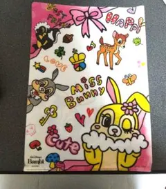 ミス・バニー　クリアファイル　平成レトロ　ディズニー　バンビ　とんすけ