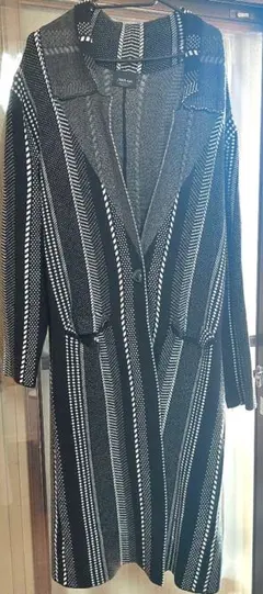 ZARA　ストライプデザイン ロングコート