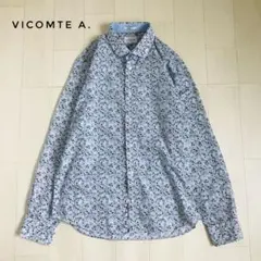 VICOMTE A. 長袖シャツ 花柄 総柄 クラウン 刺繍 メンズ XLのサムネイル