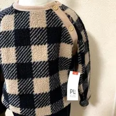 PL Kids バッファローチェック柄フリーススウェットセットアップ