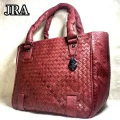 ✨美品✨JRA パイソンレザー　ハンドバッグ　編み込み　メッシュ　ハンドバッグ