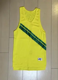 ONITSUKA（オニツカ）70s-80sヴィンテージ タンクトップ黄 緑　希少のサムネイル