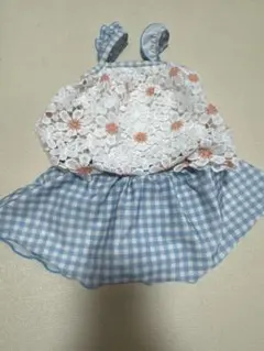 ベビー水着(女の子) サイズ80 花柄レース