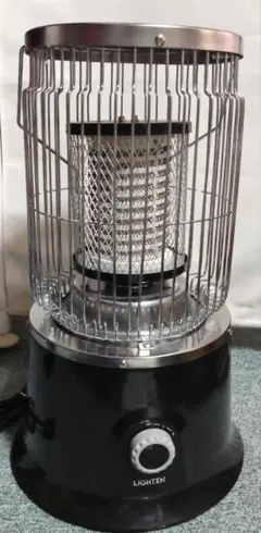 値下げ！LIGHTEN レトロ電気ストーブ　黒