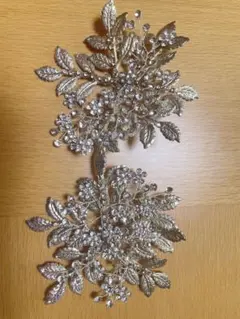 ゴールドのウェディングヘッドドレス