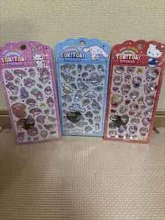 韓国限定サンリオ ボンボンドロップシール ステッカー マイメロ、シナモン、キティ