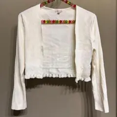 【美品】TOCCA　裾フリルボレロ　ホワイト　Mサイズ