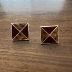 幾何学模様ピアスとフープピアスセット