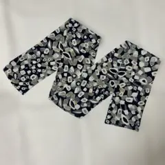 ハンドメイド 首巻き 和モダン 幾何学模様 ネクタイ風