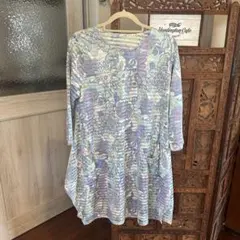 花柄五分袖チュニック春らしい綺麗な服です