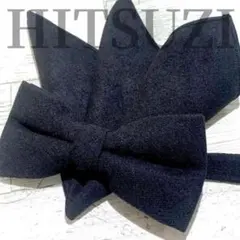 ○蝶ネクタイ　チーフ　ブラック　コットン　黒　結婚式　フォーマル　無地　aid