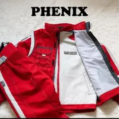 PHENIX 赤 スキーウェアセット(グローブのオマケ付き)上L、パンツO