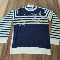 Black & White ストライプニットセーター Mサイズ　新品　タグ付き