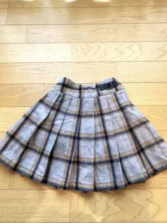 pom ponette junior チェック柄プリーツスカート SS