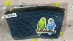 鳥柄ポーチ②セキセイインコ オカメインコ 文鳥 インコ