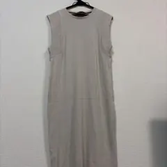 ZARA ノースリーブロングワンピース ベージュ　Sサイズ