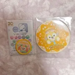 ディズニーシー　ダッフィー 20周年　ワッペン&コースター　クッキーアン