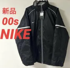 新品 00s NIKE中綿ジャケット y2kブラック×ホワイト 2XLフード付き