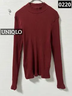g*g様 0220 UNIQLO リブハイネックT ボルドー