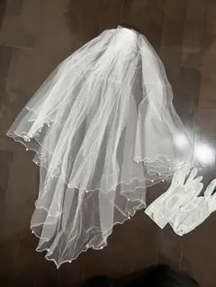 FORSIS & Co. ウェディングベール グローブ パール付き　結婚式 挙式