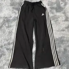 アディダス スウェットワイドパンツ ブラック