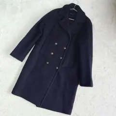 ALL SAINTS ウール　ロングコート　ダブル　黒　sサイズ