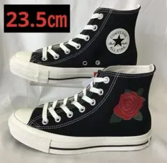 新品コンバース オールスター ローズエンブロイダリー HI黒 薔薇23.5㎝