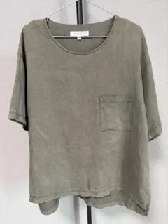 URBAN RESEARCH オリーブグリーン リネンTシャツ M