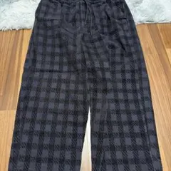 ZARA ブラック チェック柄 ワイドパンツ