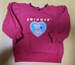 SWIMMERコラボ　メロウ配色プリントスウェットシャツ スイマー 綿100％