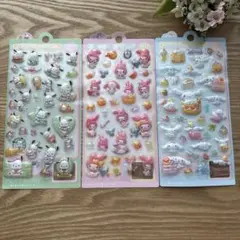 ポチャッコ ＆マイメロ ＆シナモロール　3点セット　ボンボンドロップシール　立体