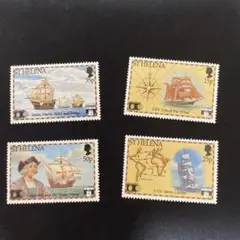 アセンション島 1992 コロンブス新大陸発見500年記念 4種完 未使用