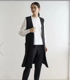 アンフィーロ　BEAUTY MOVE ロングジレ　セットアップ可　ブラック　M