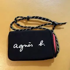 agnis b. スマホショルダーバッグ 黒