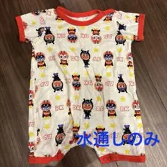 半袖ロンパース サイズ80 アンパンマン バイキンマン 総柄 かぶりもの 美品