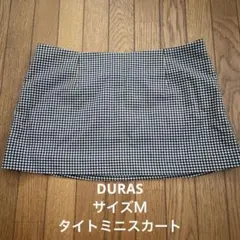 DURAS ギンガムチェック タイトスカート M