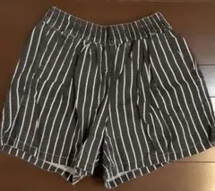 160 黒 白 ストライプ 半ズボン ハーフパンツ