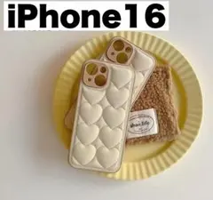 iPhone 16 ハート　キルティング
