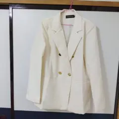 MEI HAN HUI YI JIAO オフホワイトダブルブレザー3L