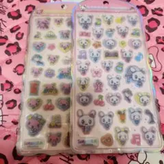 たまごっち コットンパフィーシール 2枚セット ふらわっち らぶりっち