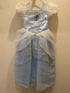 Disney シンデレラ　水色 フリル付きドレス 120cm