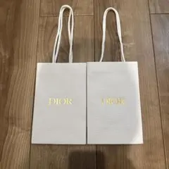 Dior ホワイトレザー調ショップ袋