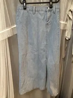 デニムタイトスカート ライトブルー