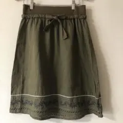 MNG MANGO マンゴ　リネン刺繍スカートのサムネイル