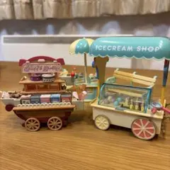 シルバニアファミリー　キャンディーワゴン　アイスクリームショップ　セット