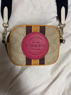 COACH ストライプショルダーバッグ